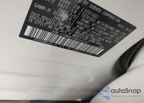 2022 Subaru Ascent Limited z USA, uszkodzony, nr VIN 4S4WMAPD9N3444167